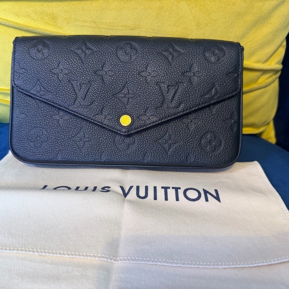 Louis Vuitton Black Monogram Empreinte Felice Pochette
